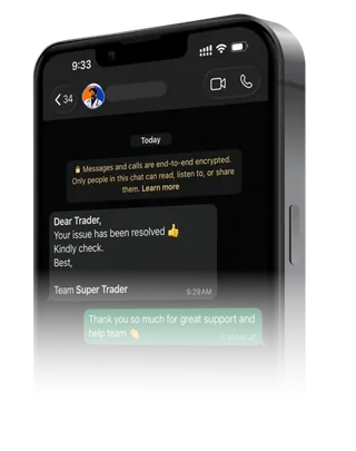 Dr. Gold support conversation on a phone