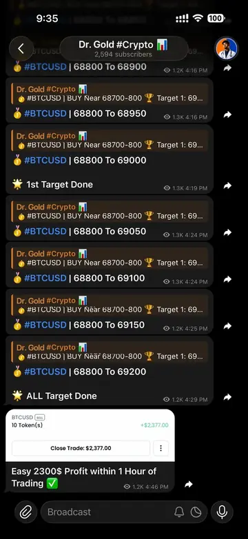 Dr. Gold Telegram channel screenshot 3